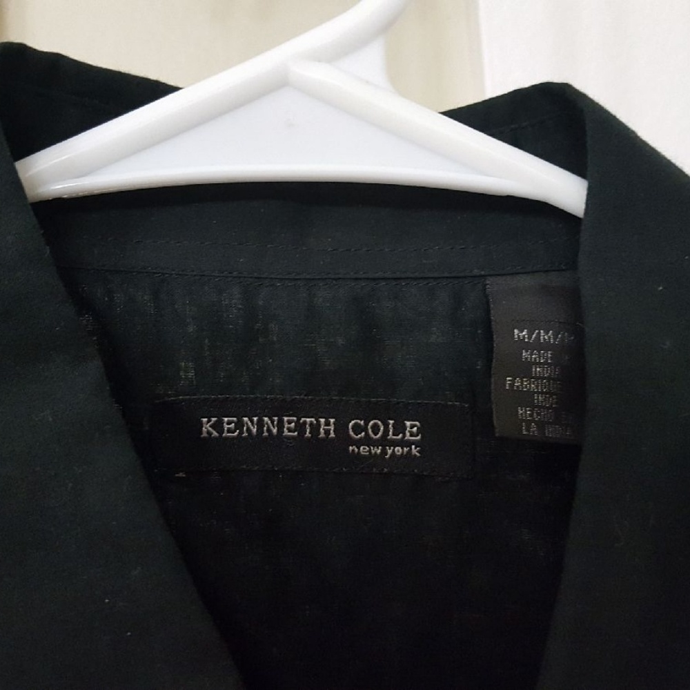 Kenneth Cole collared shirt black Medium - Picture 3 of 3